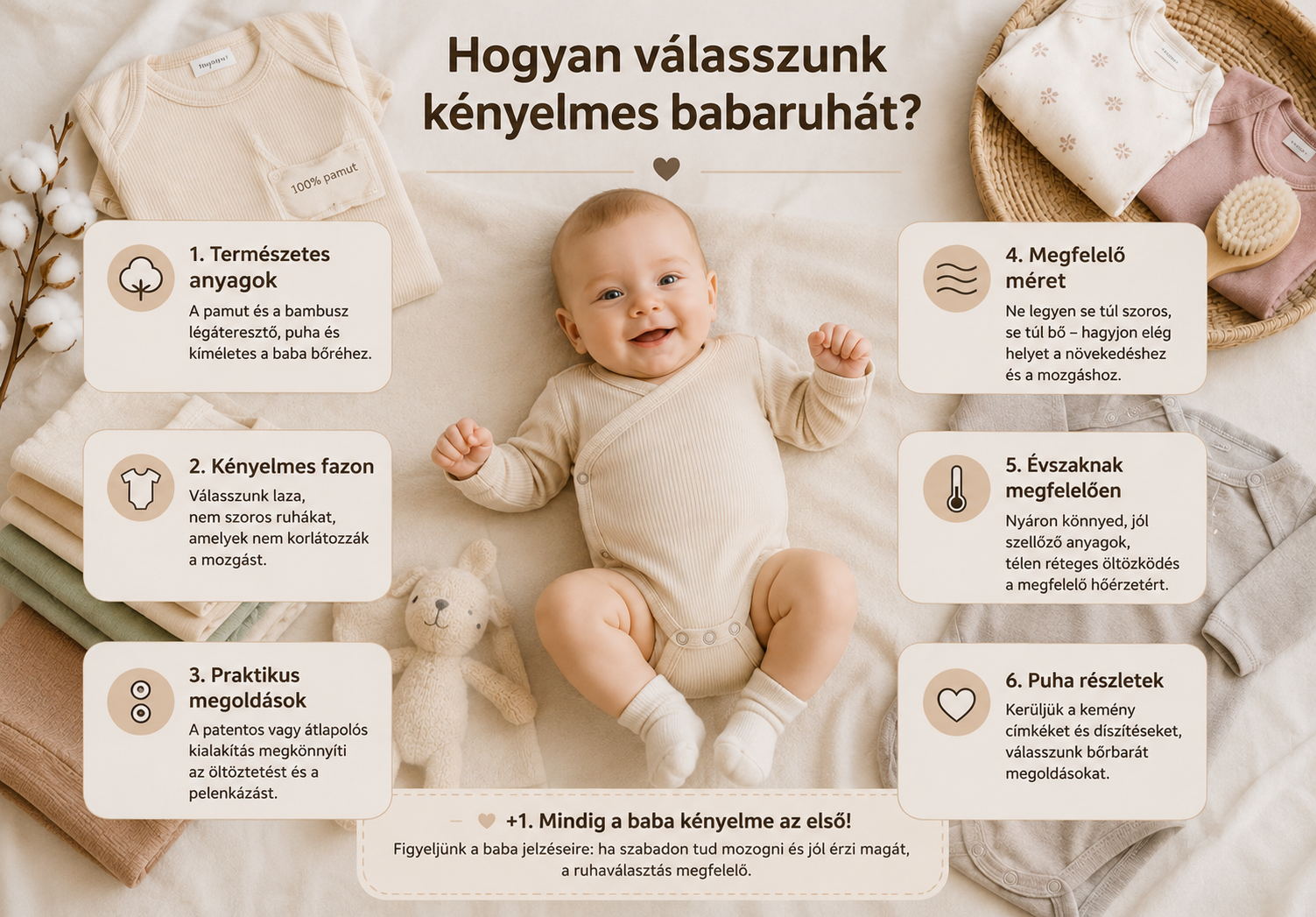 Kényelmes babaruha választás a boltban