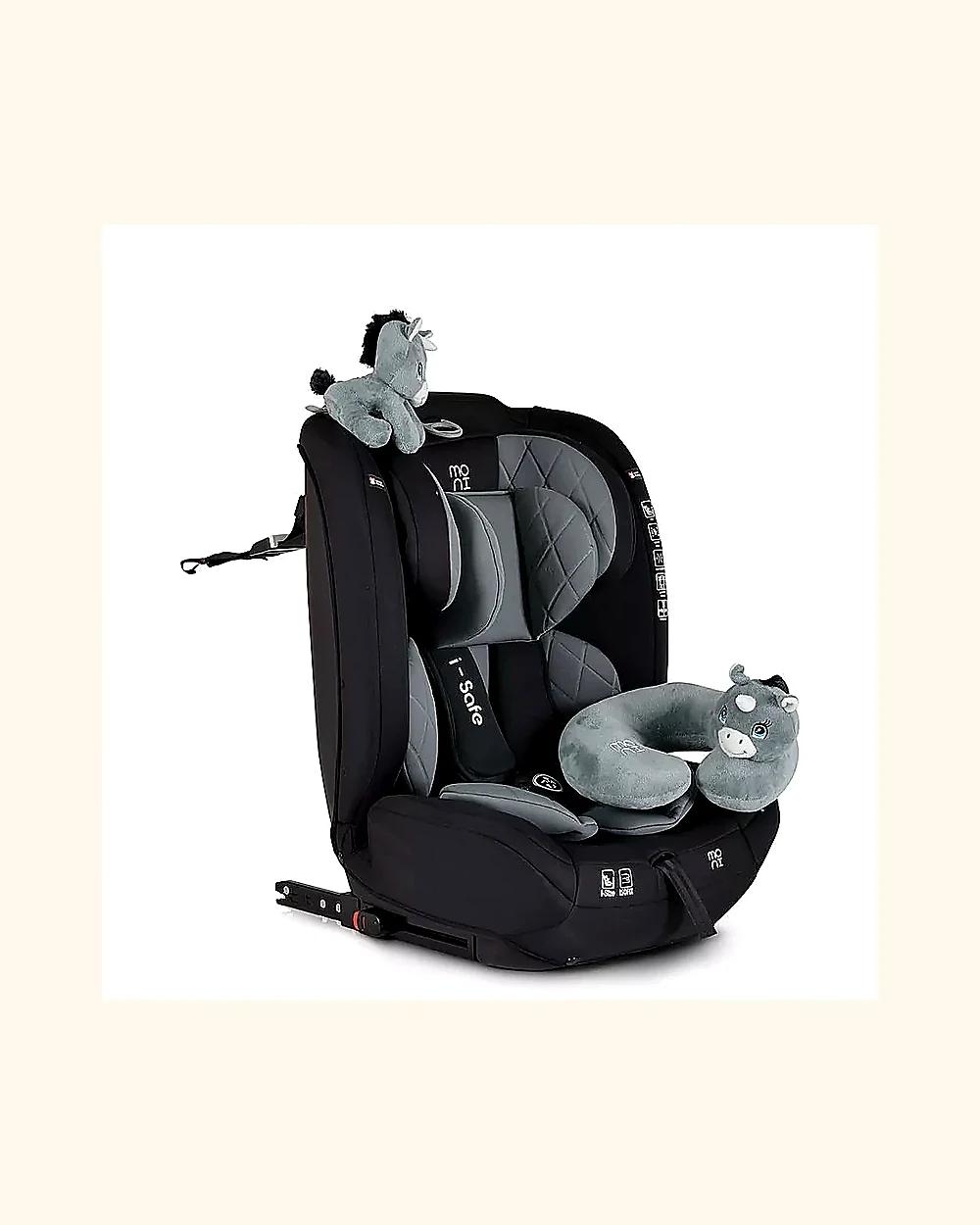 Moni ISAFE autósülés i-Size és ISOFIX, ülésemelővé alakítható 76–150 cm